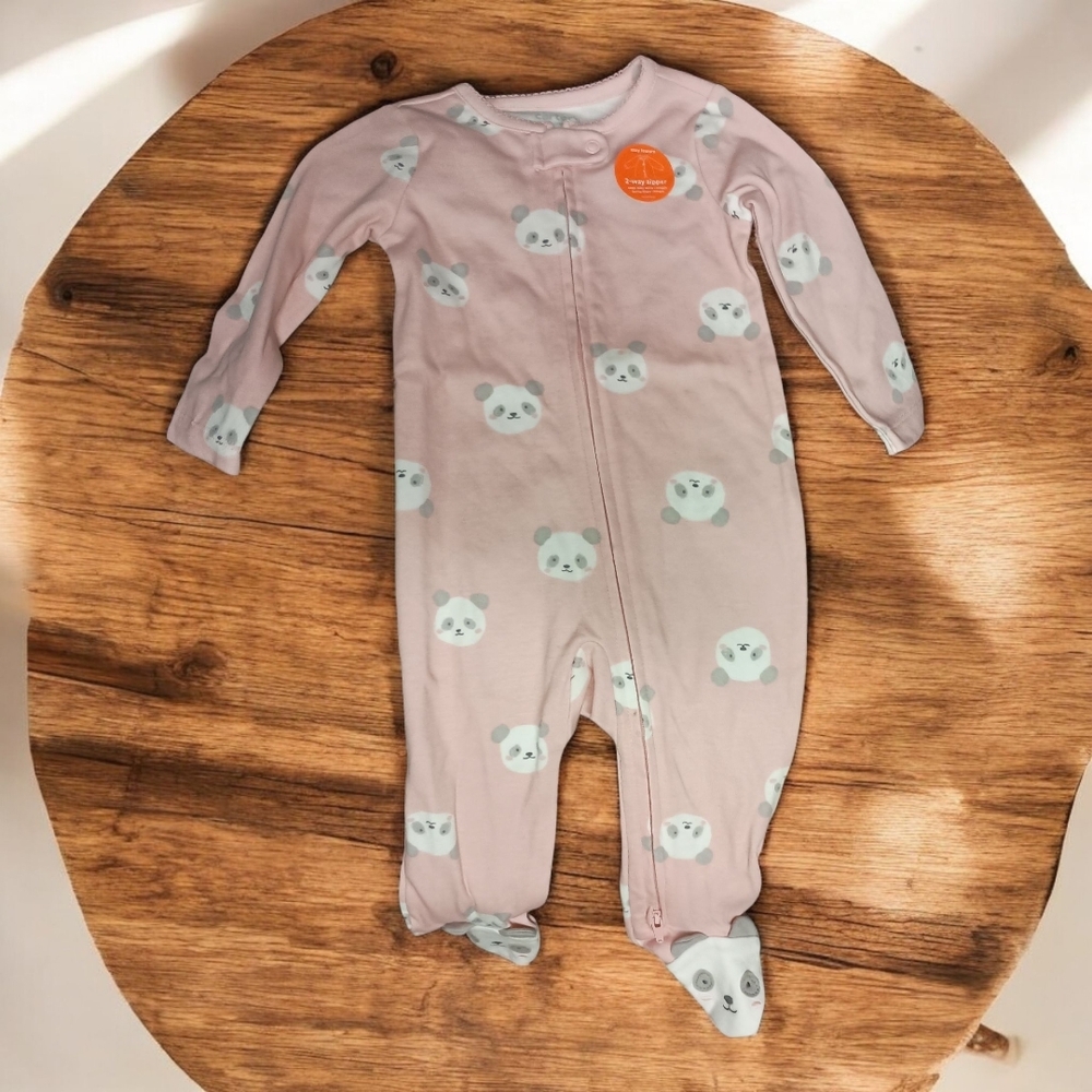 Carter's Light Pink Panda Footie
